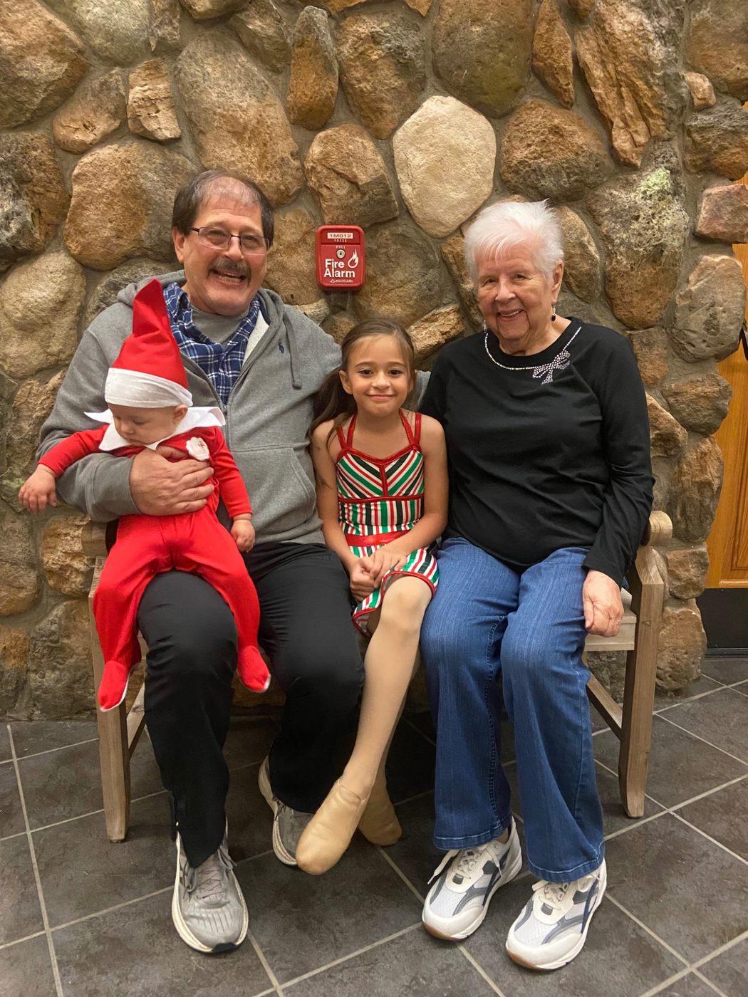 Jerilyn with family during a holiday gathering